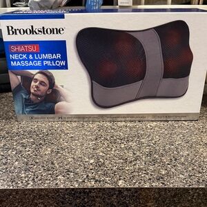 Brookstone Shiatsu Massage Pillow in Black and Gray